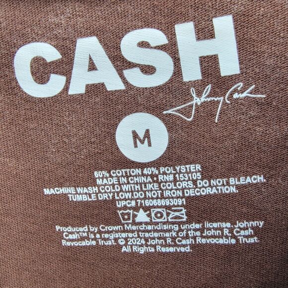 JC Johnny Cash Cowboy Sunday Morning Coming Down T-Shirt Boho Womens Med Cowgirl - Picture 3 of 3